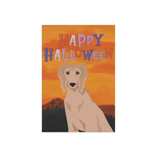 Saluki Dog Halloween Garden Flag