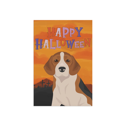 Beagle Dog Halloween Garden Flag