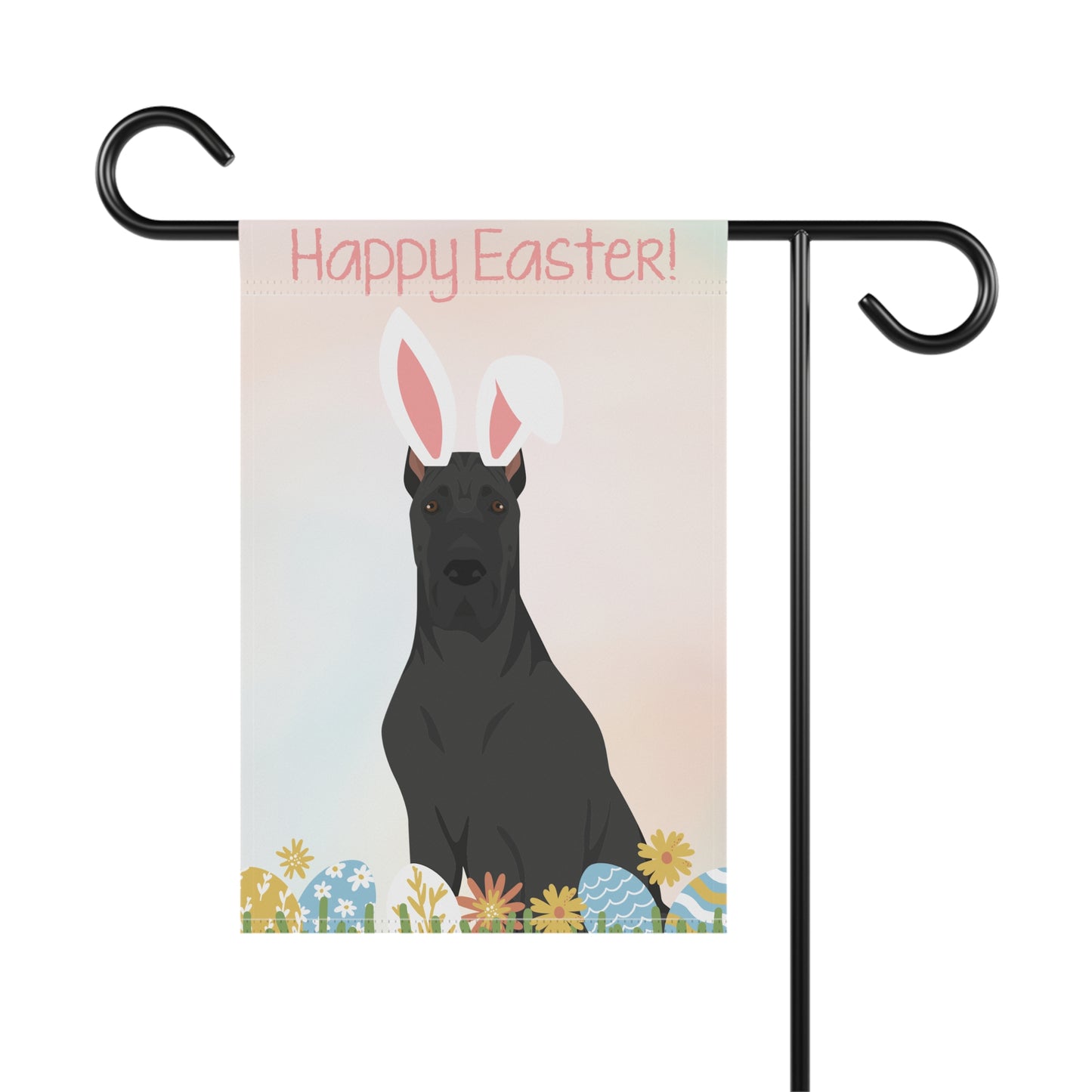 Great Dane Dog Happy Easter Garden Flag