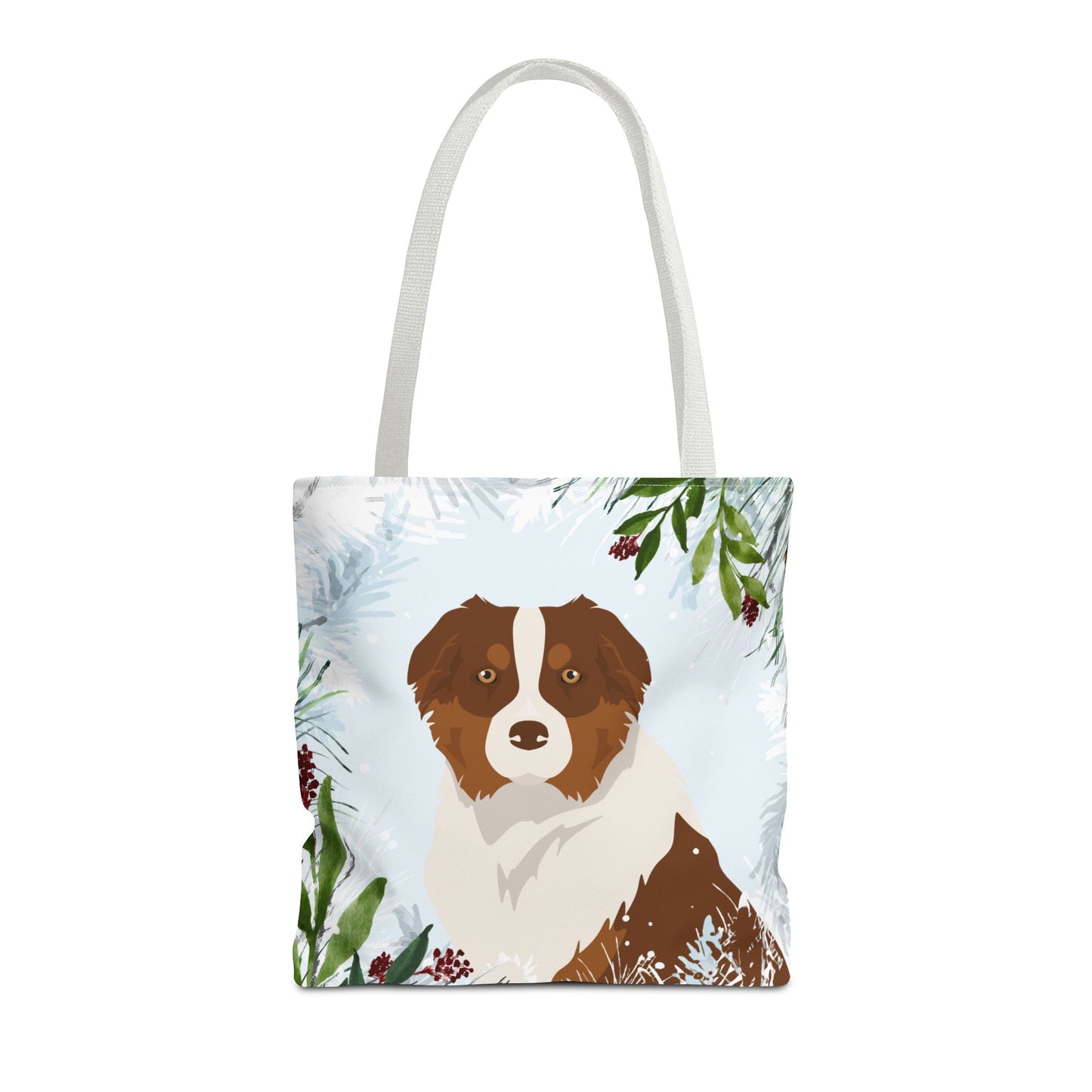 Australian Shepherd Dog Christmas Holiday Tote Bag 16x16