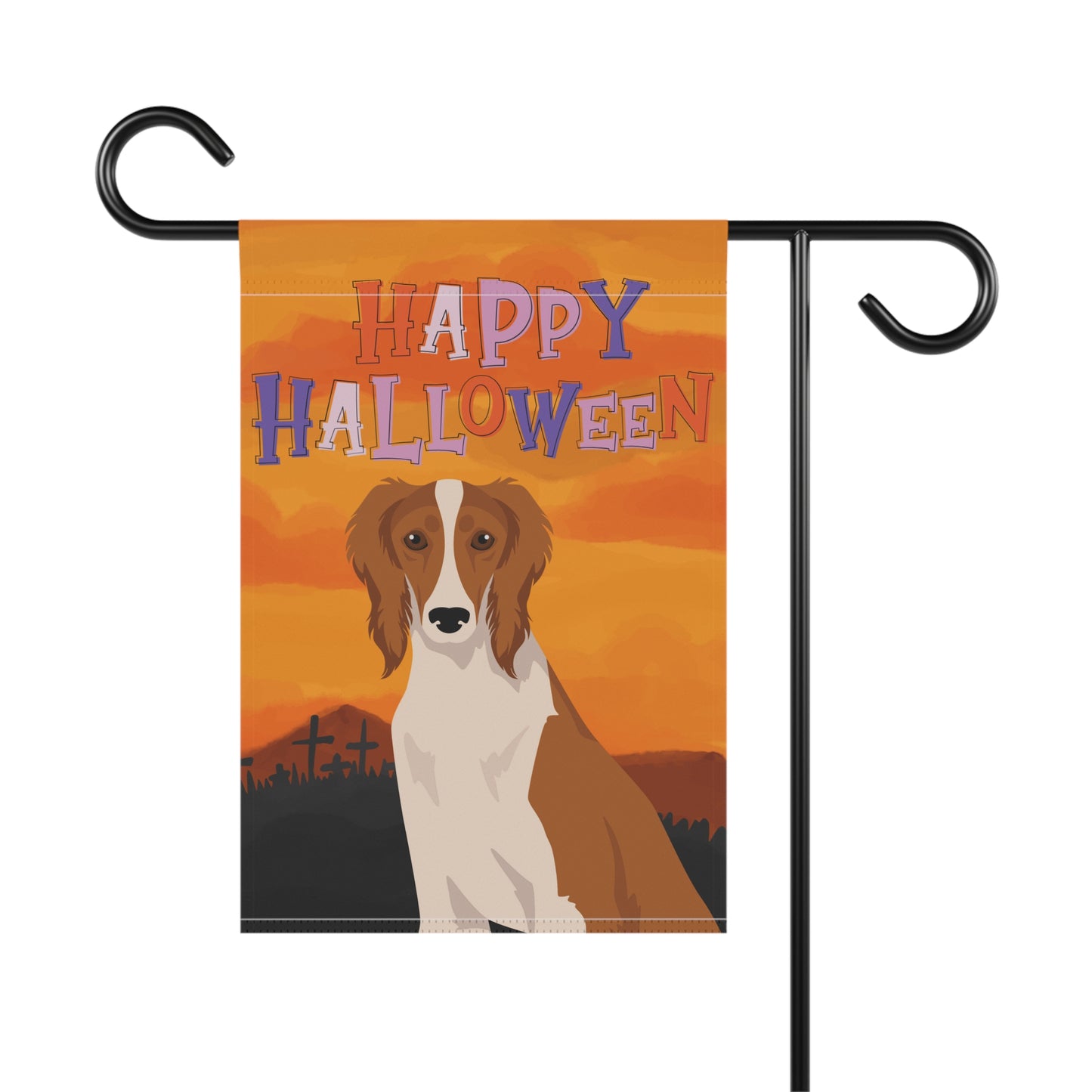 Saluki Dog Halloween Garden Flag
