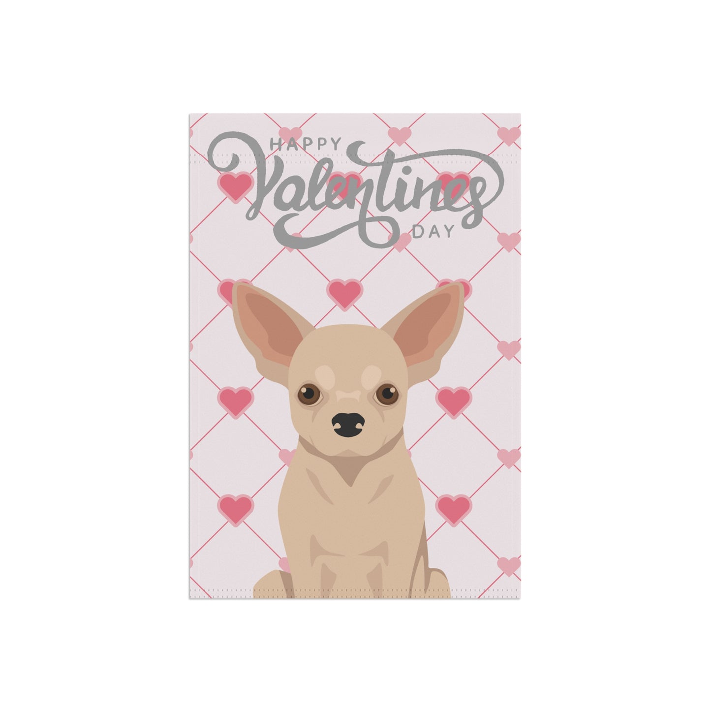Chihuahua Dog Valentines Day Garden Flag