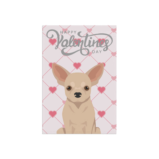 Chihuahua Dog Valentines Day Garden Flag