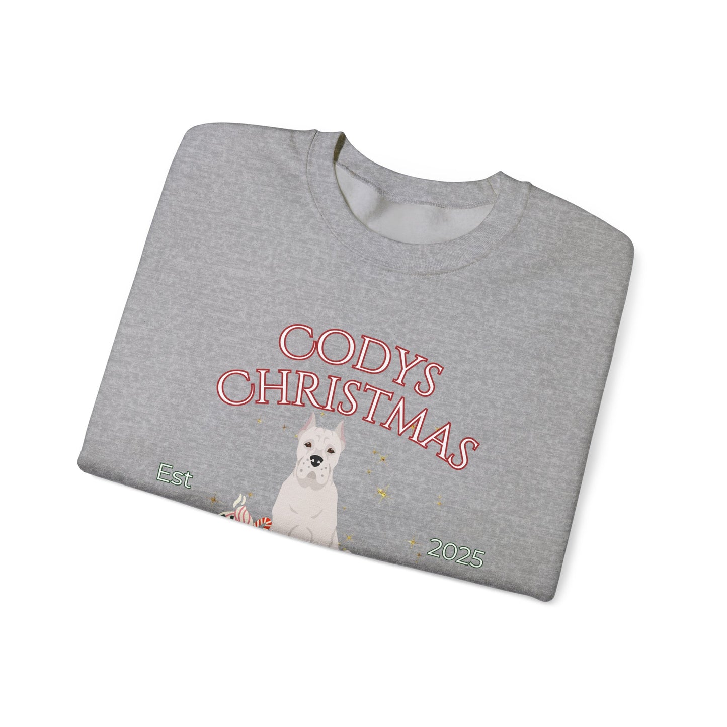 Dogo Argentino Dog Christmas Social Club Unisex Heavy Blend Crewneck Sweatshirt Custom Name