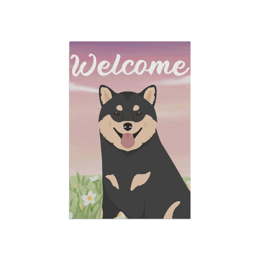Shiba Inu Dog Welcome Garden Flag