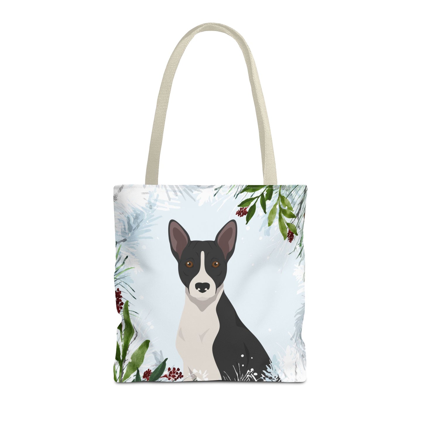 Basenji Dog Christmas Holiday Tote Bag 16x16