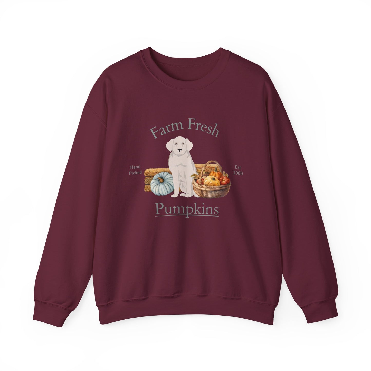 Kuvas Dog Fall Farm Fresh Unisex Heavy Blend Crewneck Sweatshirt