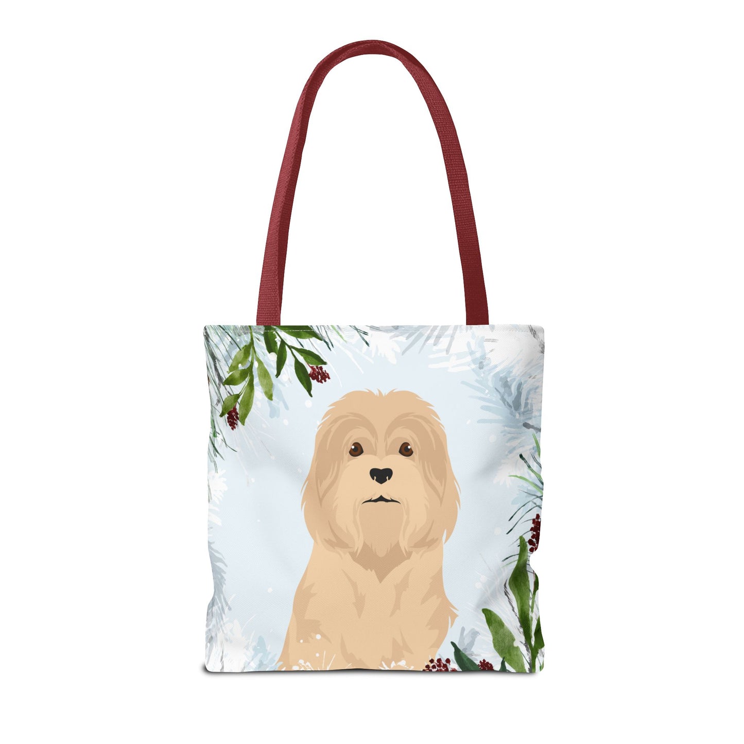 Lowchen Dog Christmas Holiday Tote Bag 16x16