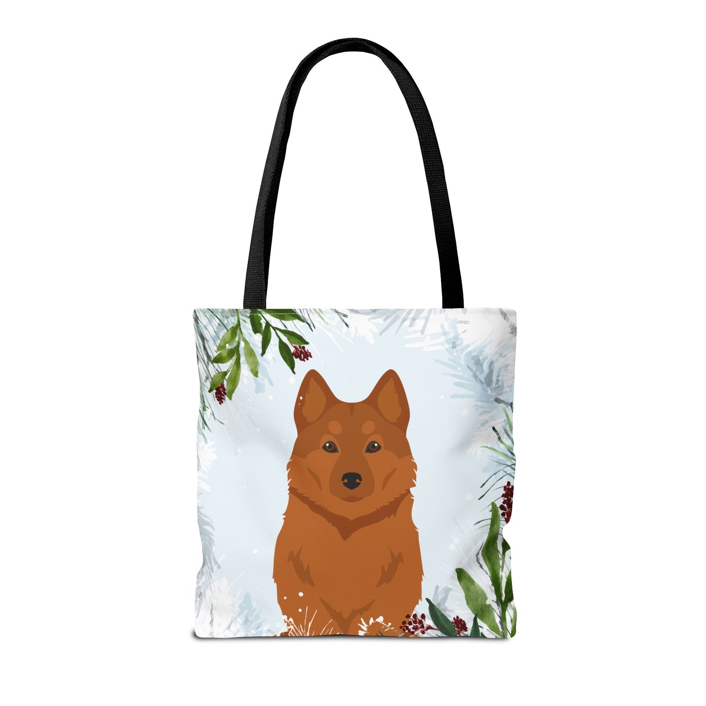 Finnish Spitz Dog Christmas Holiday Tote Bag 16x16