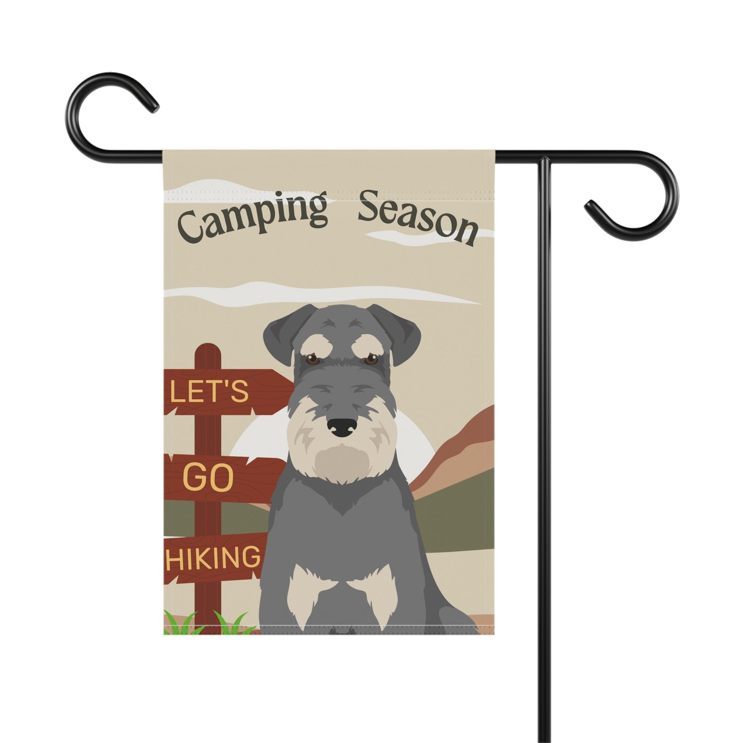 Schnauzer Dog Camping Garden Flag