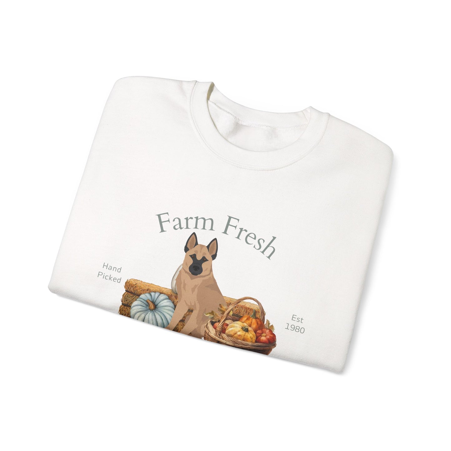 Halleforshund Dog Fall Farm Fresh Unisex Heavy Blend Crewneck Sweatshirt