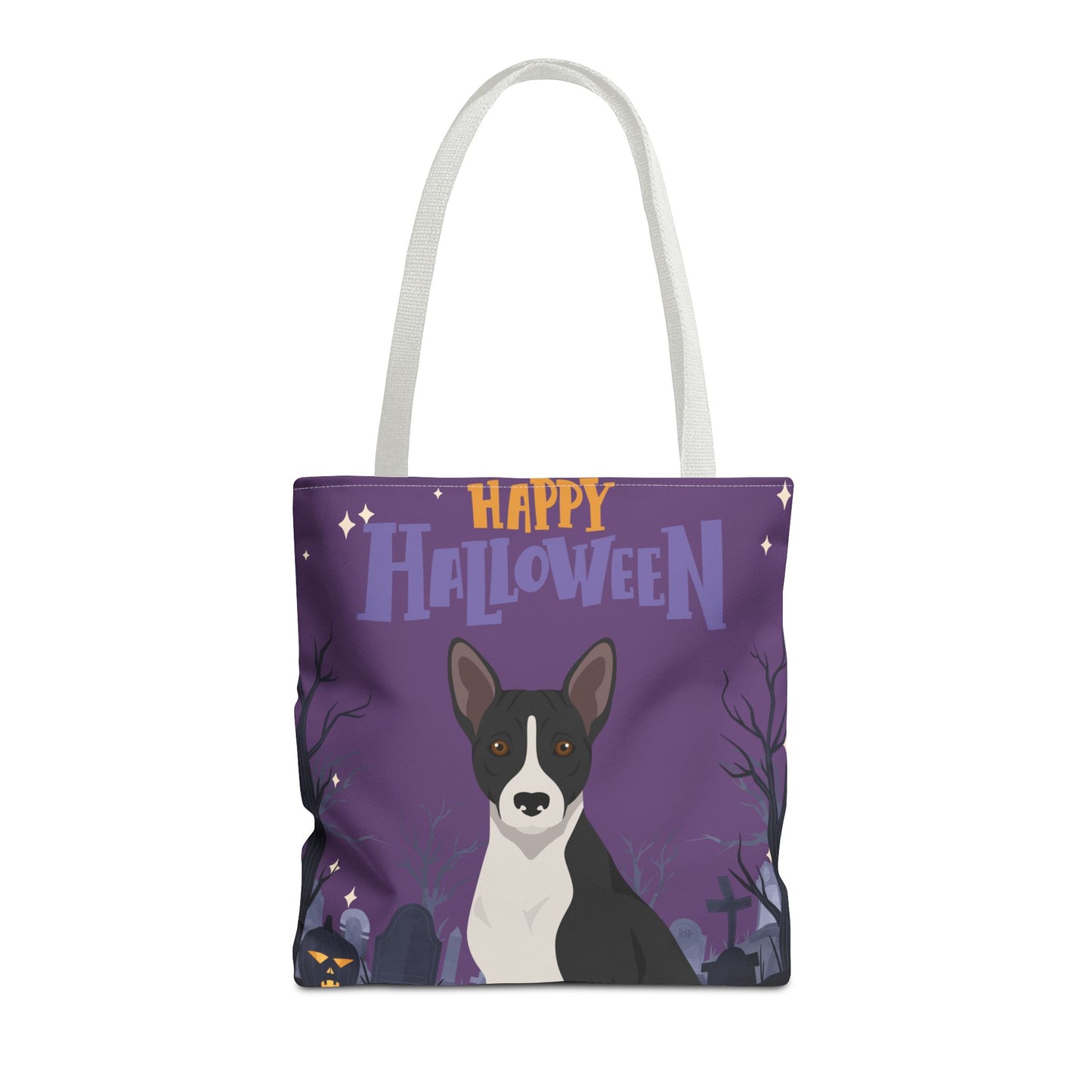 Basenji Dog Happy Halloween Tote Bag 16x16