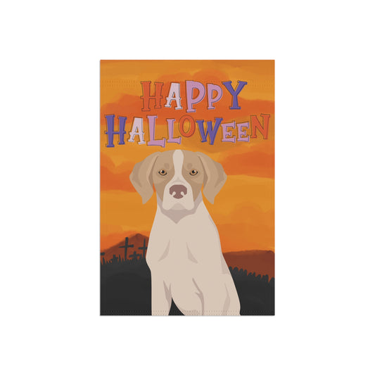Pointer Dog Halloween Garden Flag