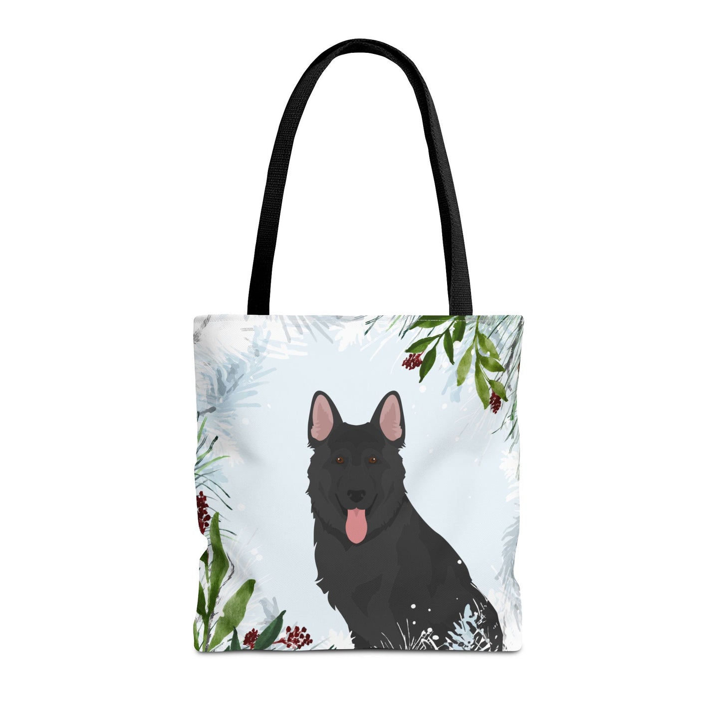 German Shepherd Dog Christmas Holiday Tote Bag 16x16