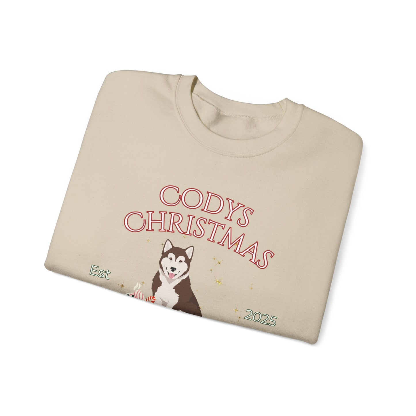 Canadian Inuit Dog Dog Christmas Social Club Unisex Heavy Blend Crewneck Sweatshirt Custom Name