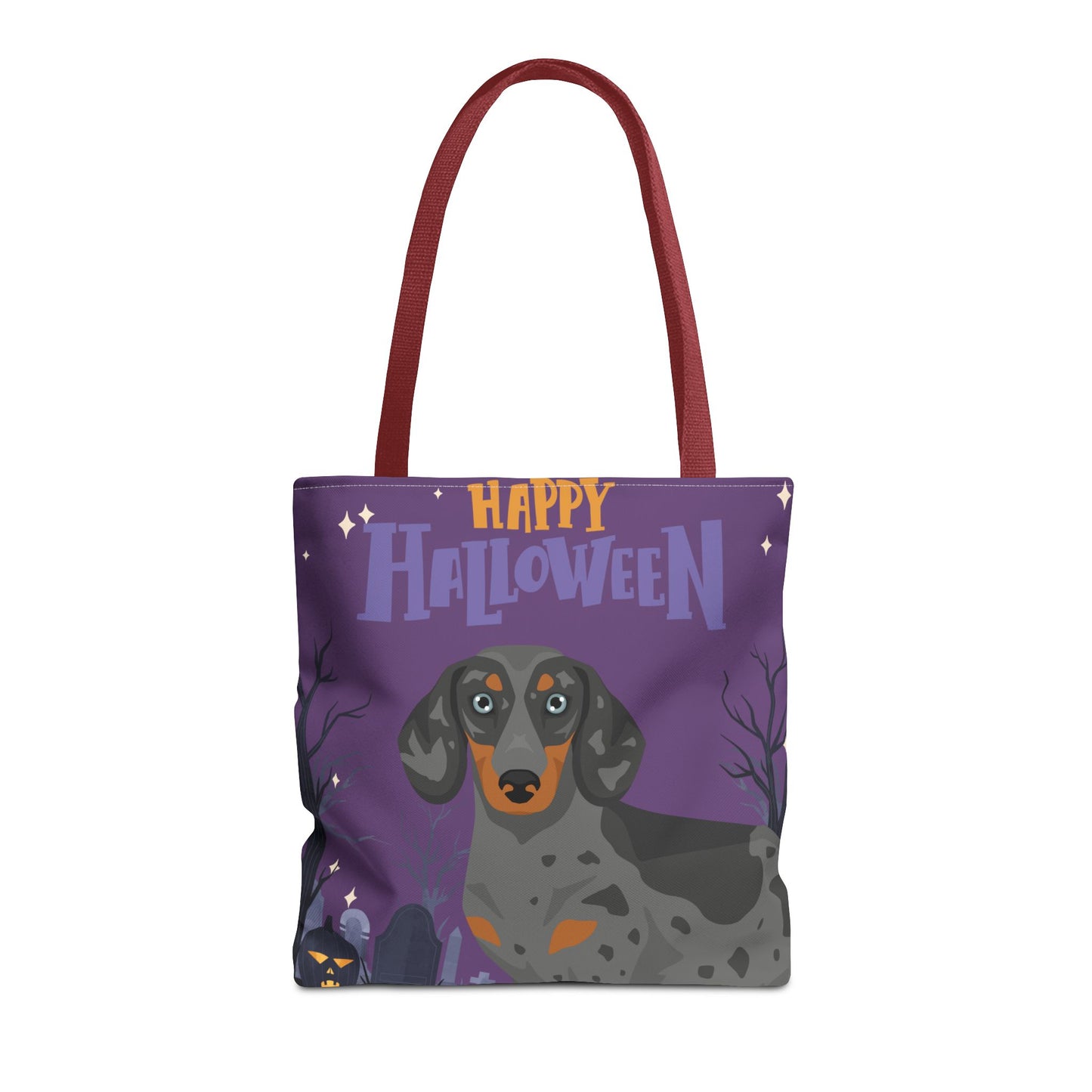 Dachshund Dog Happy Halloween Tote Bag 16x16