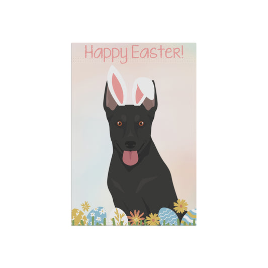 Australian Kelpie Dog Happy Easter Garden Flag