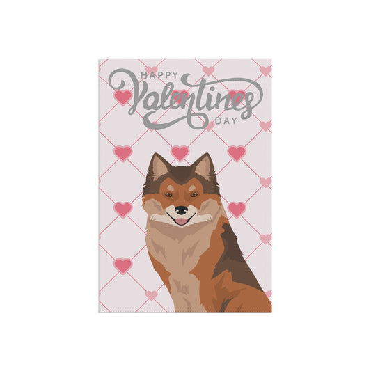 Nenets Herding Laika Dog Valentines Day Garden Flag