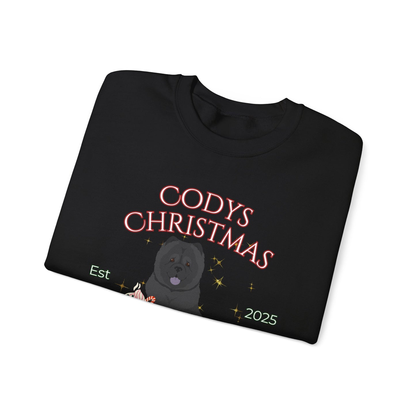 Chow Chow Dog Christmas Social Club Unisex Heavy Blend Crewneck Sweatshirt Custom Name