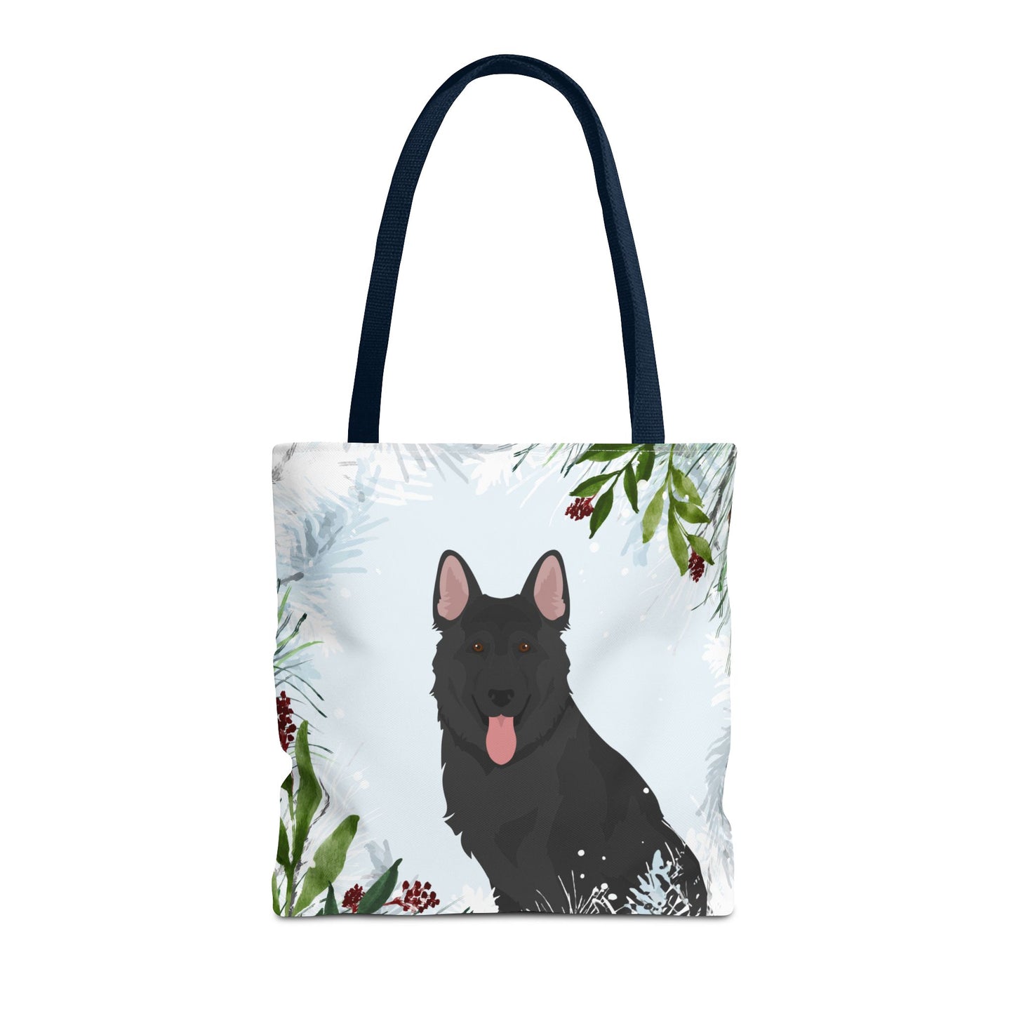 German Shepherd Dog Christmas Holiday Tote Bag 16x16