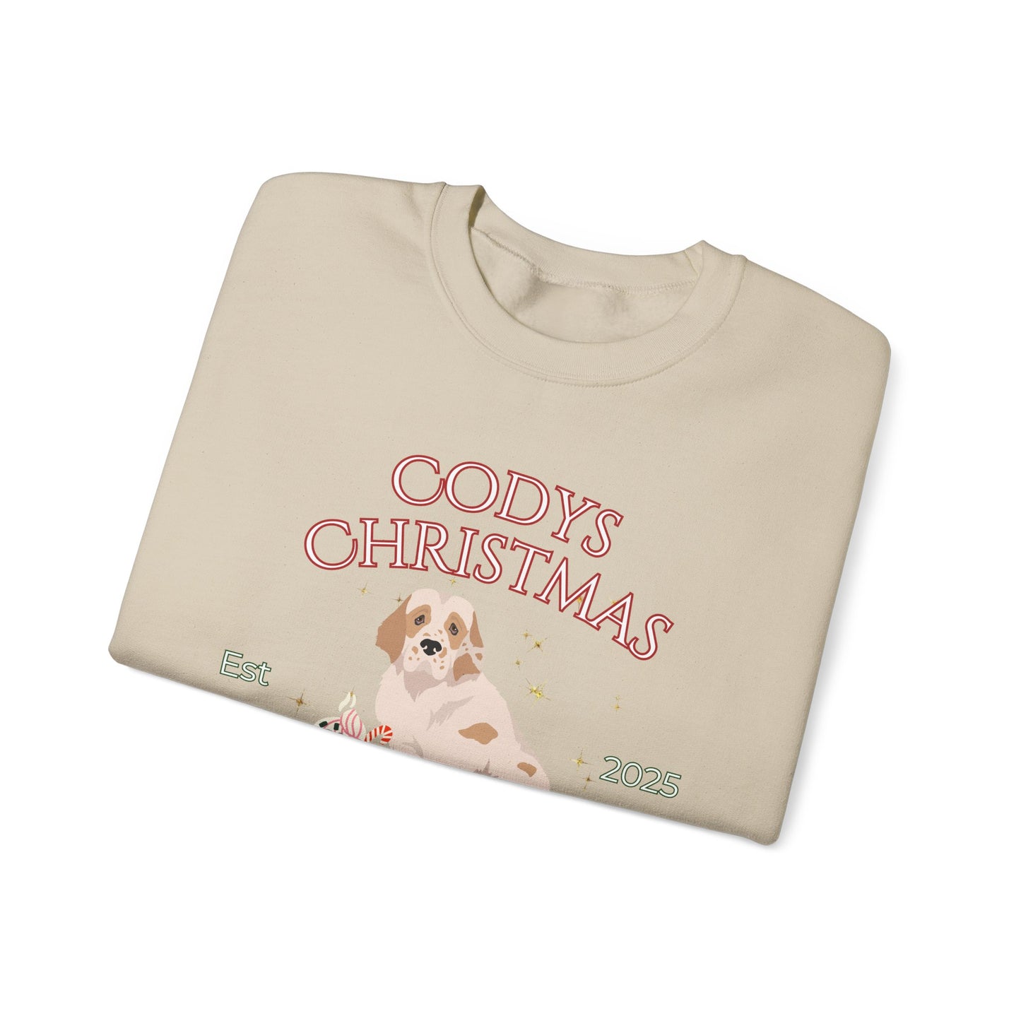 Clumber Spaniel Dog Christmas Social Club Unisex Heavy Blend Crewneck Sweatshirt Custom Name