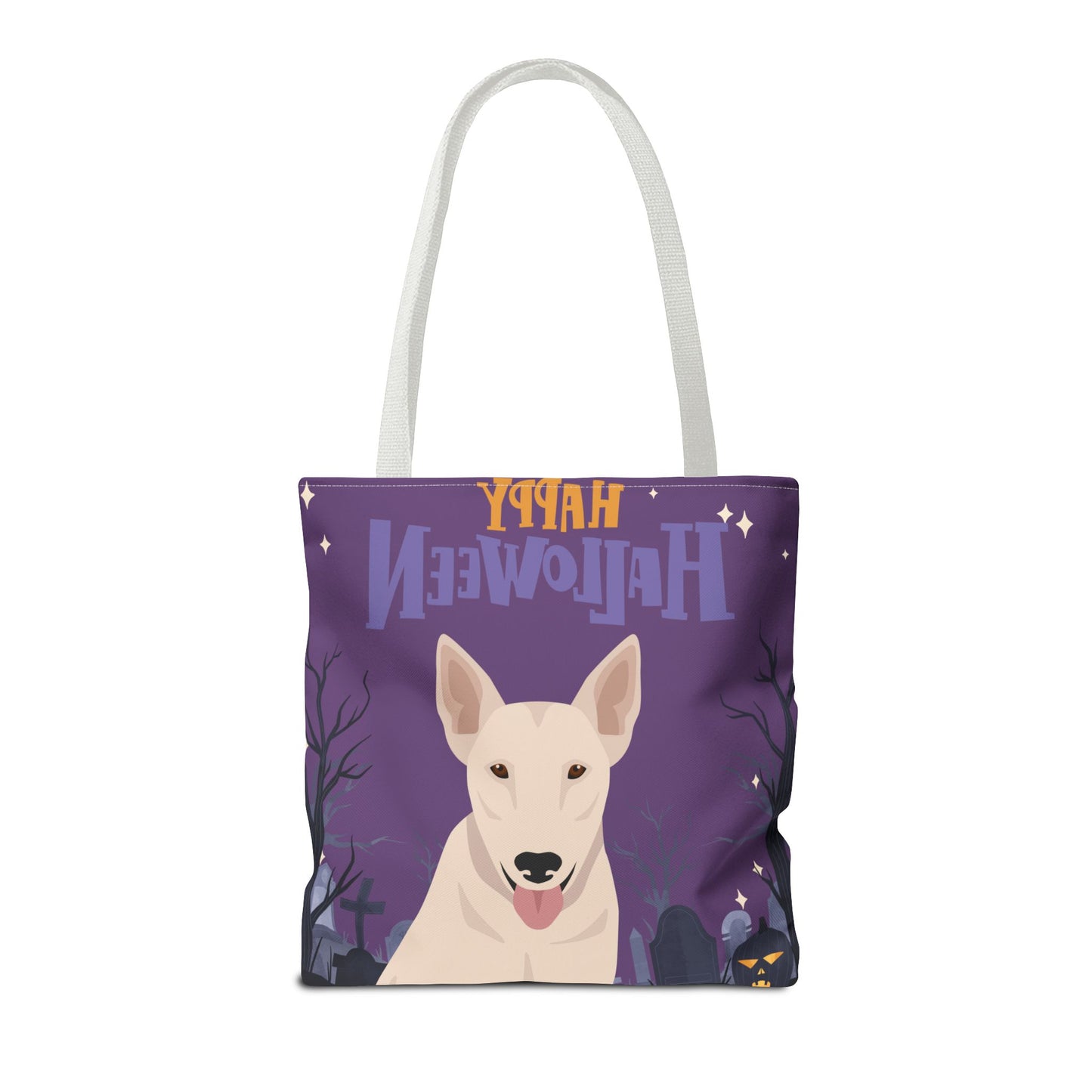 Bull Terrier Dog Happy Halloween Tote Bag 16x16