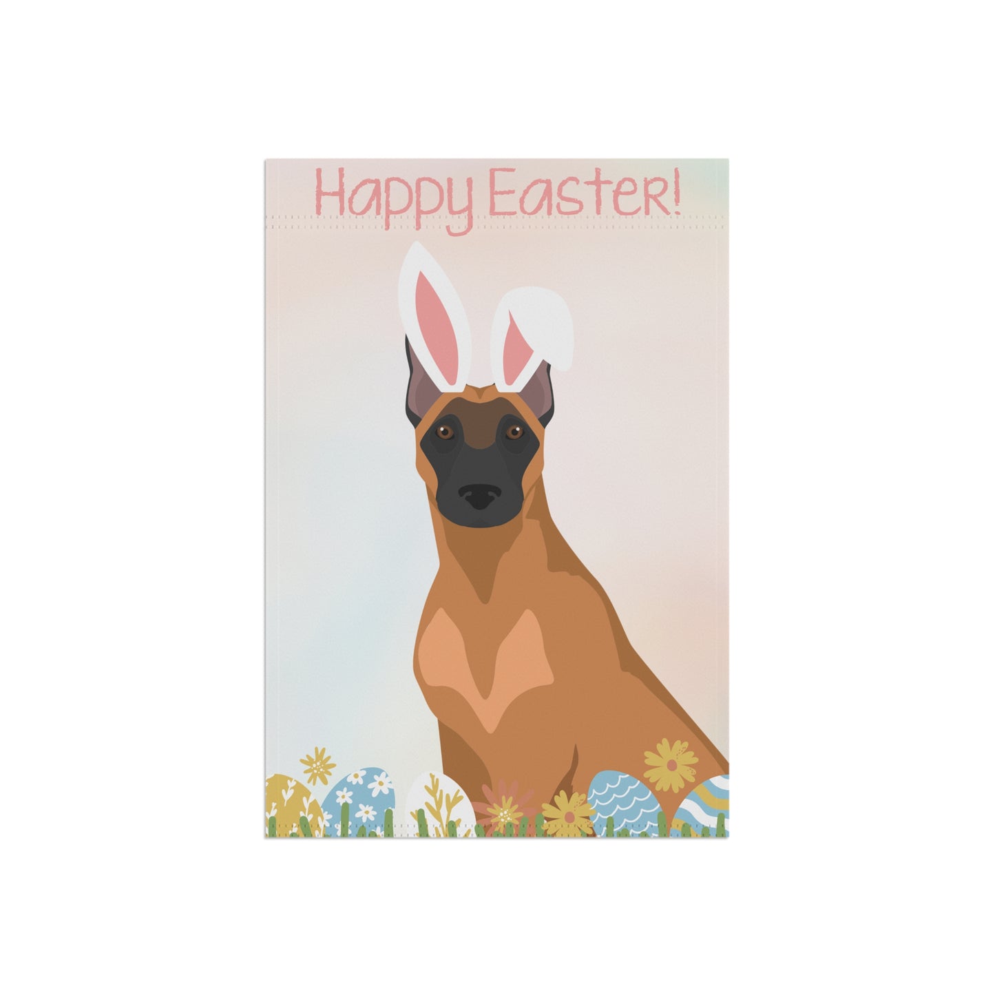Belgian Malinois Dog Happy Easter Garden Flag