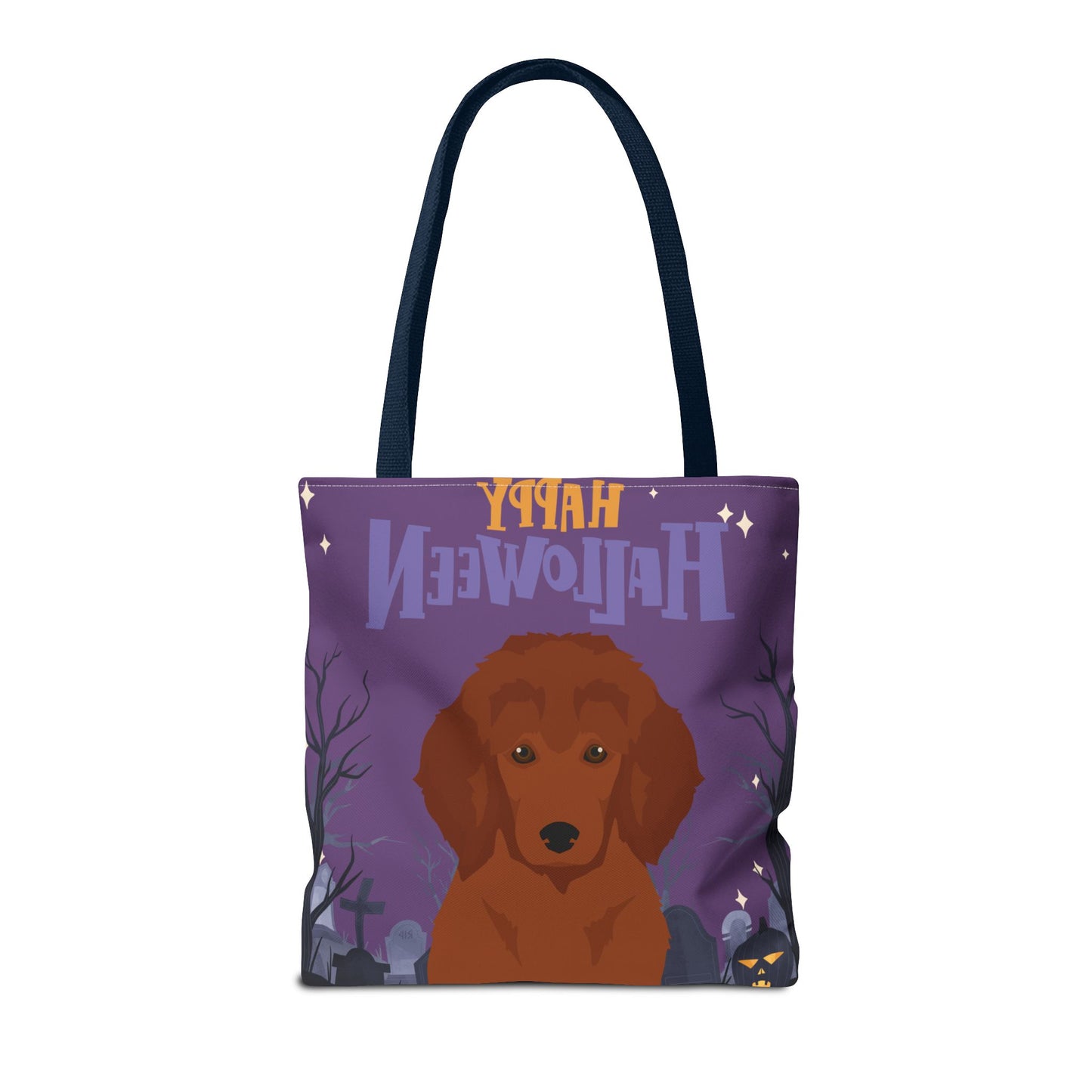 Poodle Dog Happy Halloween Tote Bag 16x16