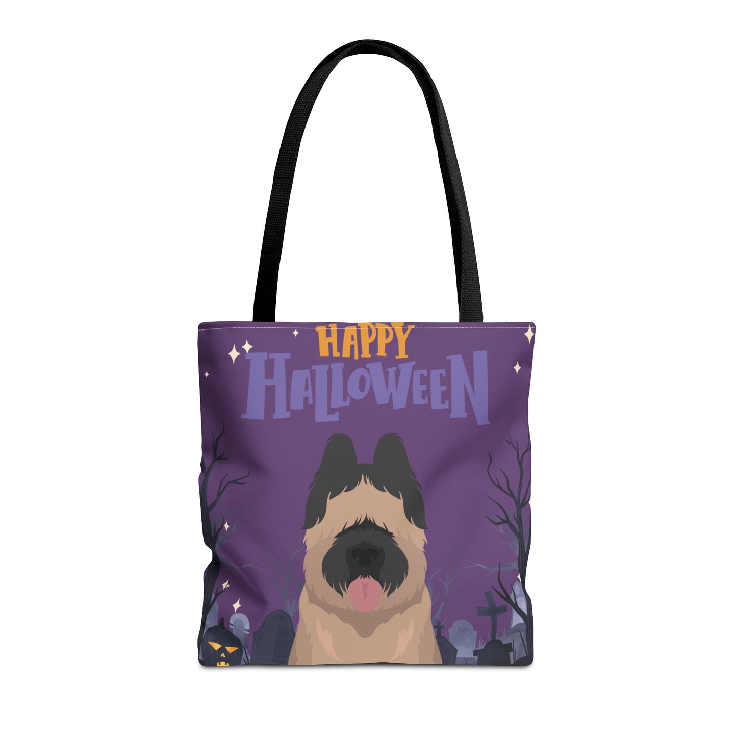 Briard Dog Happy Halloween Tote Bag 16x16