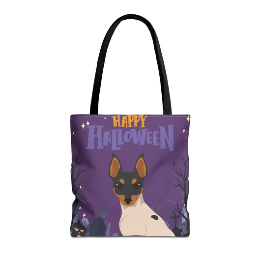 Toy Fox Terrier Dog Happy Halloween Tote Bag 16x16