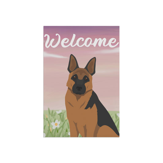 German Shepherd Dog Welcome Garden Flag