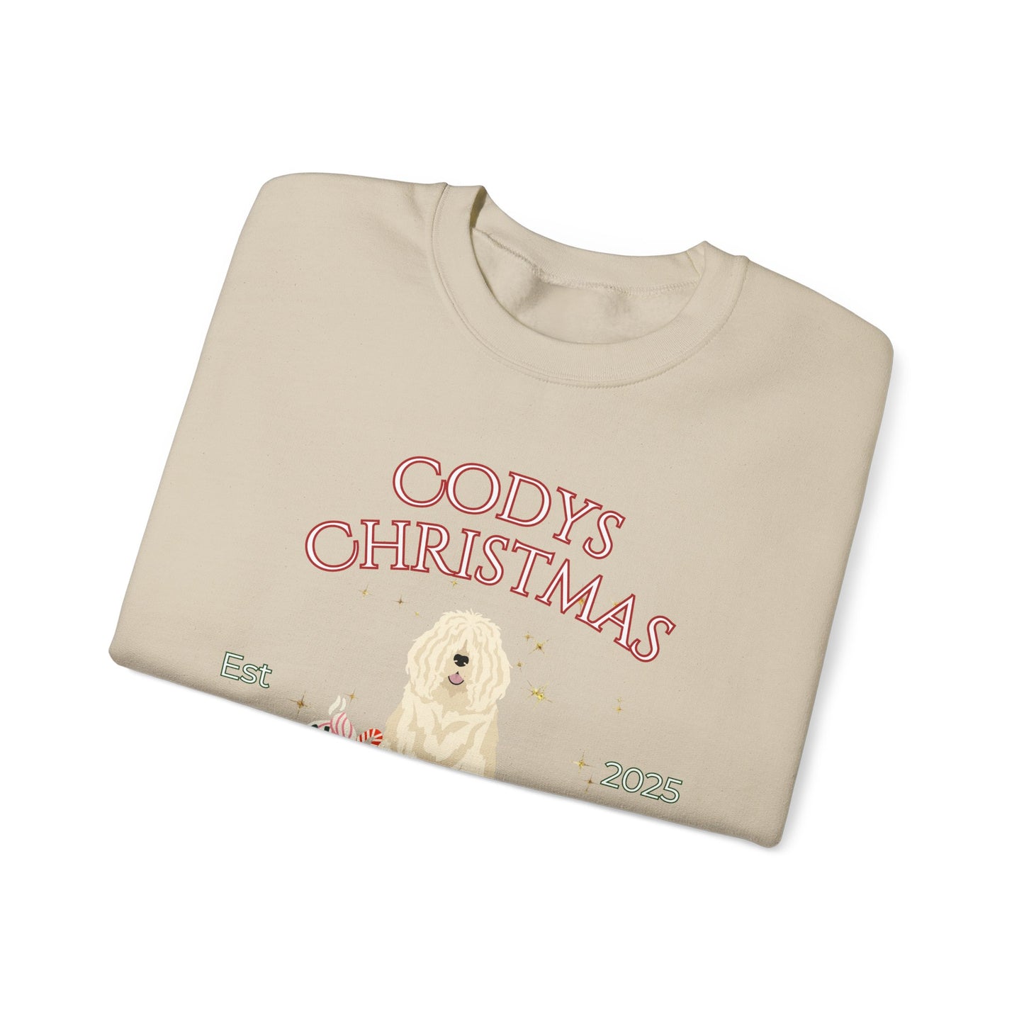 Komondor Dog Christmas Social Club Unisex Heavy Blend Crewneck Sweatshirt Custom Name