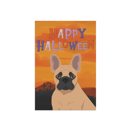 French Bulldog Dog Halloween Garden Flag