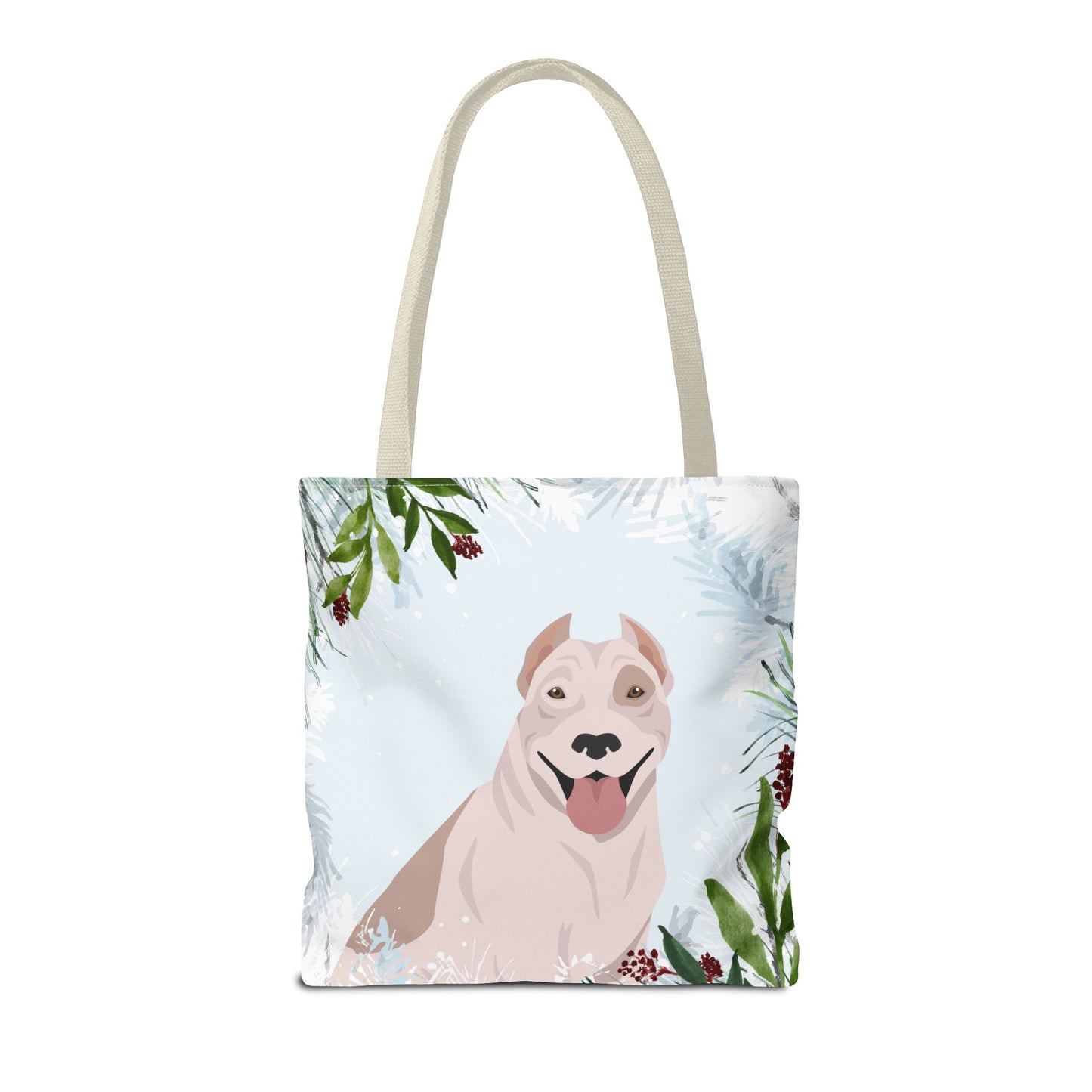 Pit Bull Dog Christmas Holiday Tote Bag 16x16