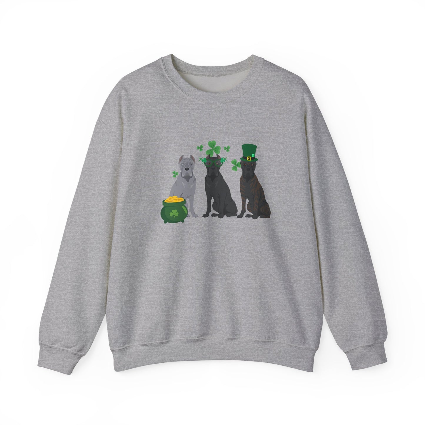 Cane Corso Dog St Patricks Day Unisex Heavy Blend Crewneck Sweatshirt, St Pattys day, Cute Dog Mom Gift