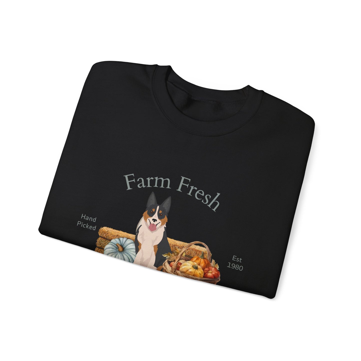 Welsh Sheepdog Dog Fall Farm Fresh Unisex Heavy Blend Crewneck Sweatshirt