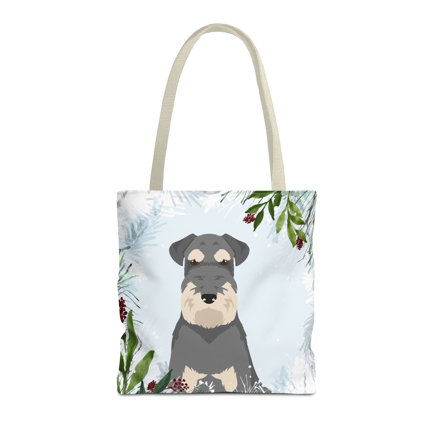 Schnauzer Dog Christmas Holiday Tote Bag 16x16