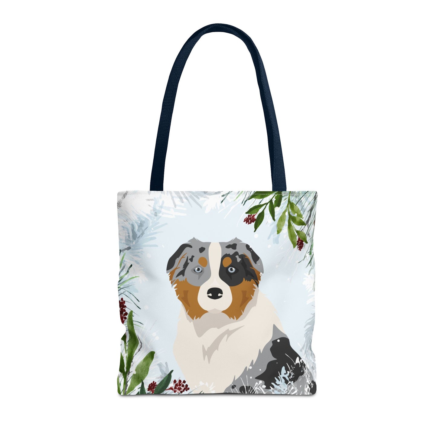 Australian Shepherd Dog Christmas Holiday Tote Bag 16x16