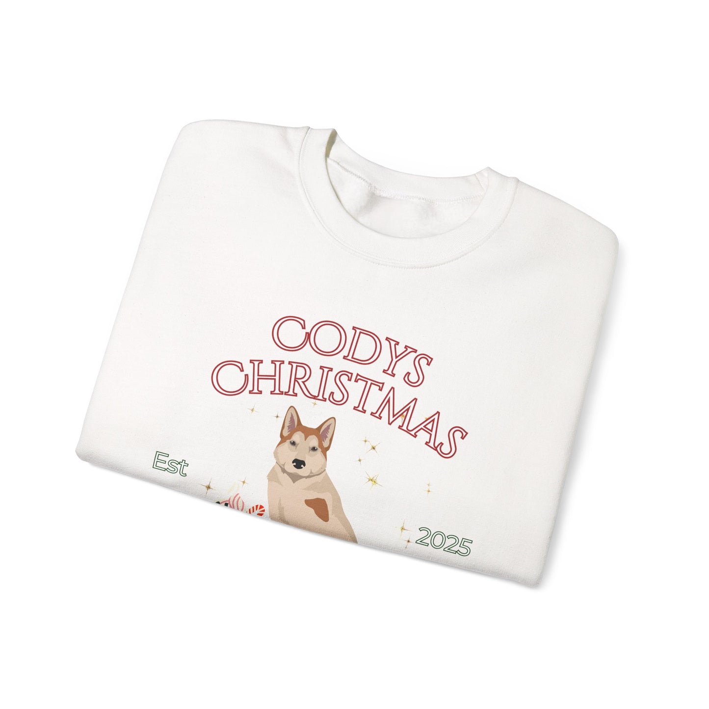 East Siberian Laika Dog Christmas Social Club Unisex Heavy Blend Crewneck Sweatshirt Custom Name