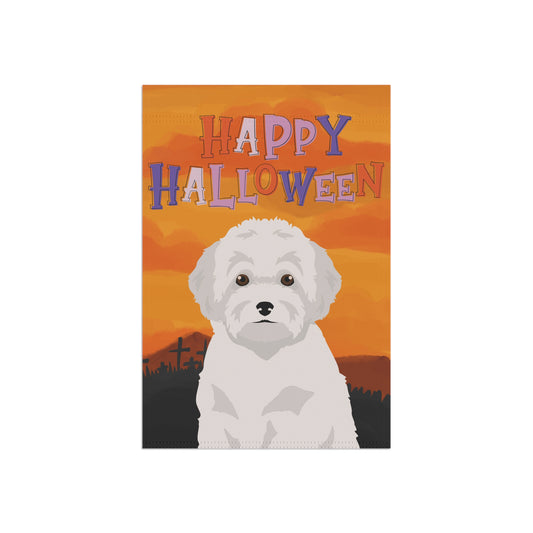 Toy Poodle Dog Halloween Garden Flag