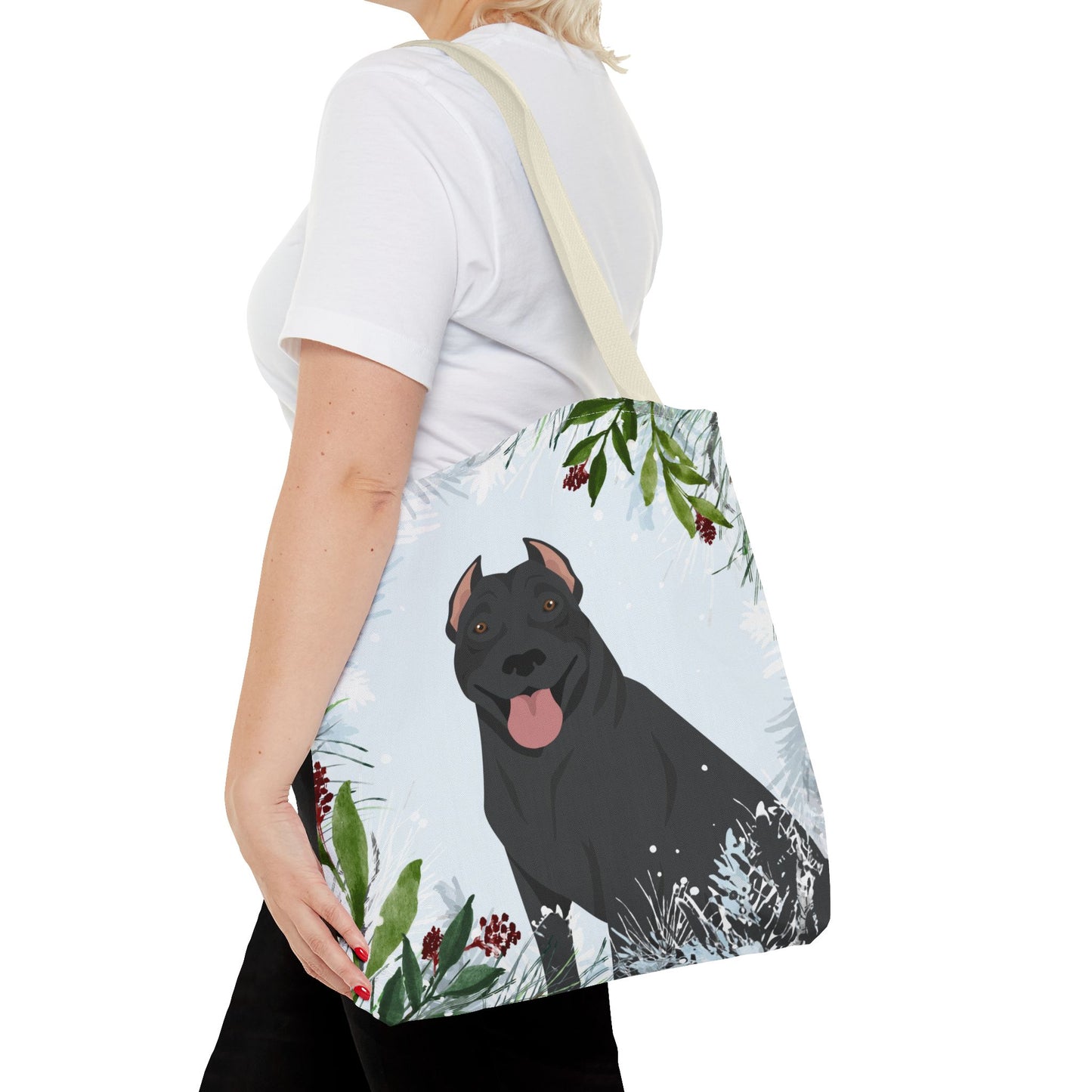 Pit Bull Dog Christmas Holiday Tote Bag 16x16