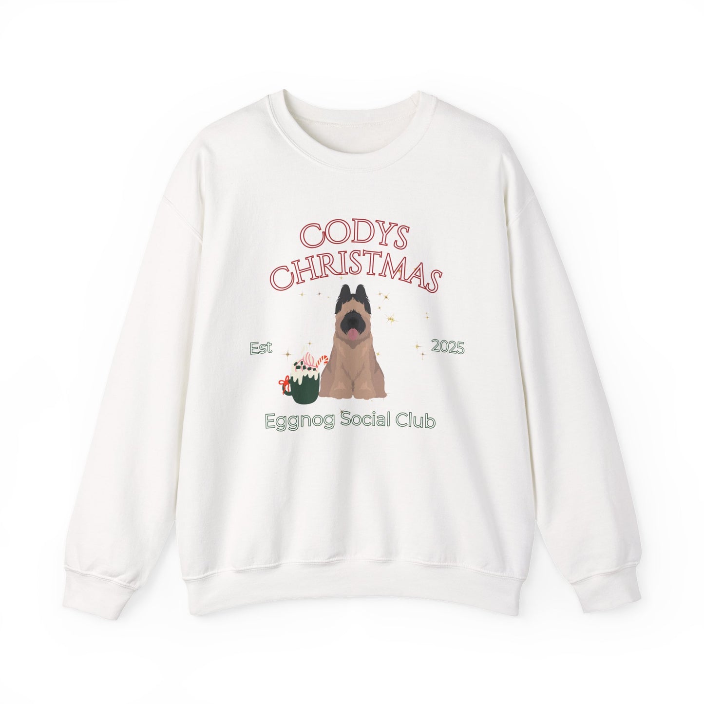 Briad Dog Christmas Social Club Unisex Heavy Blend Crewneck Sweatshirt Custom Name
