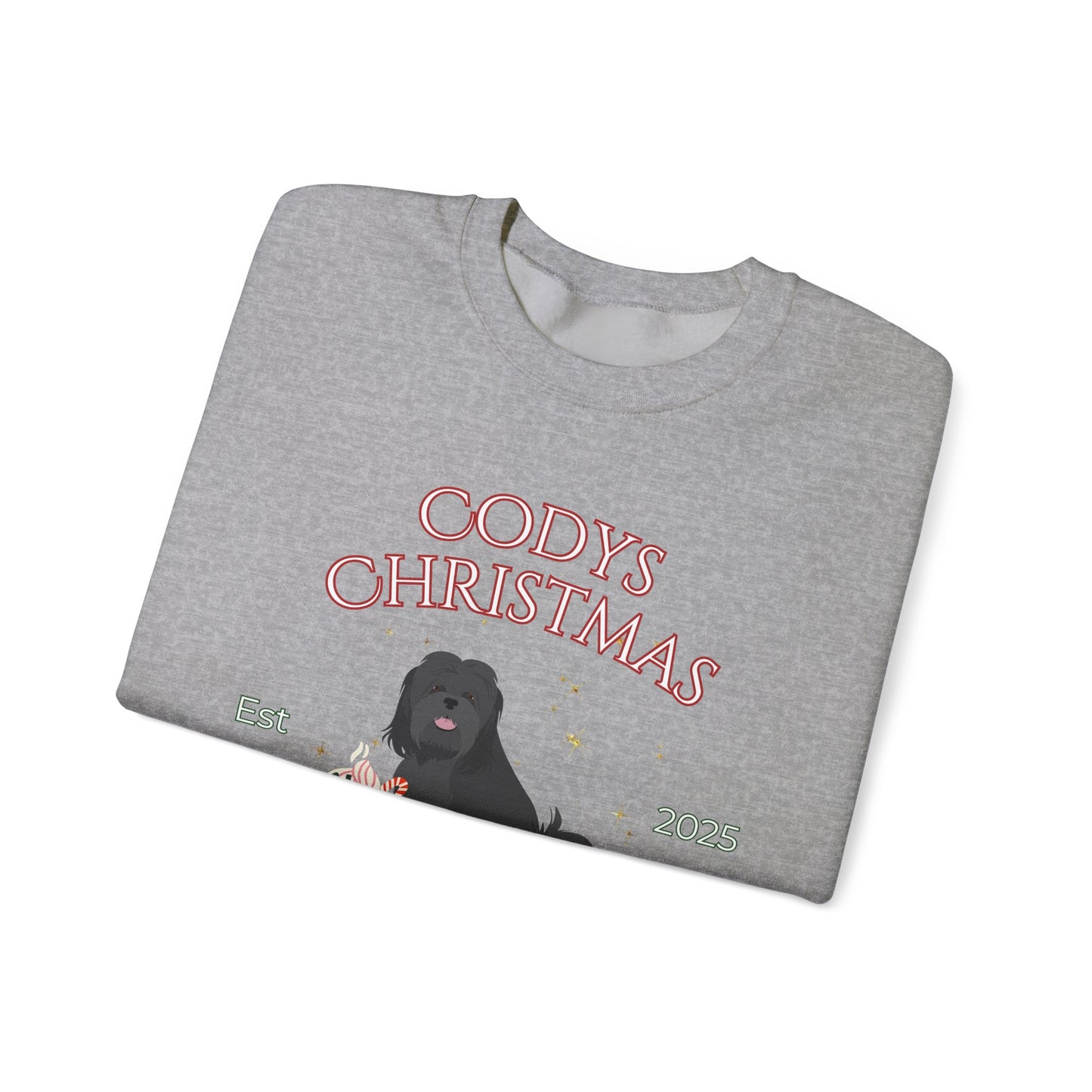 Lhasa Apso Dog Christmas Social Club Unisex Heavy Blend Crewneck Sweatshirt Custom Name
