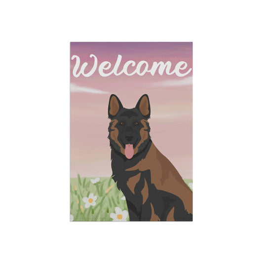 German Shepherd Dog Welcome Garden Flag
