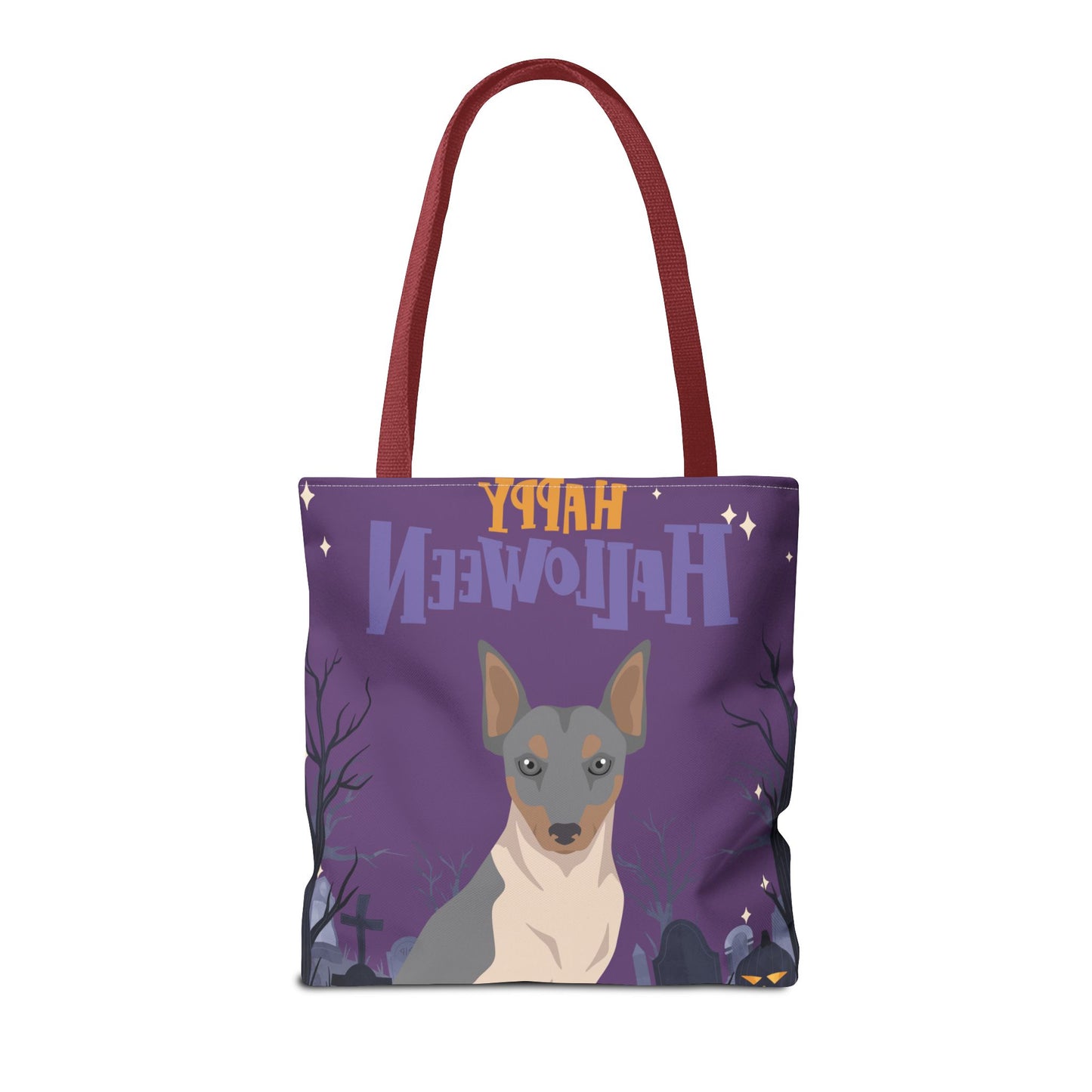 Brazilian Terrier Dog Happy Halloween Tote Bag 16x16