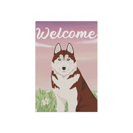 Siberian Husky Dog Welcome Garden Flag