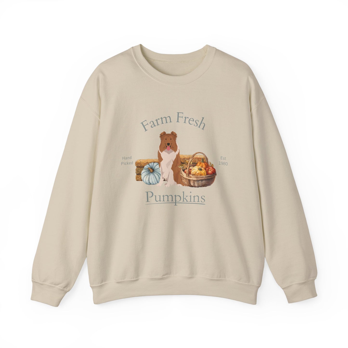 Rough Collie Dog Fall Halloween Unisex Heavy Blend Crewneck Sweatshirt
