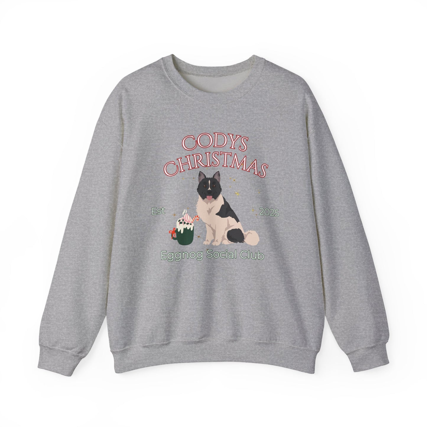 Elo Dog Christmas Social Club Unisex Heavy Blend Crewneck Sweatshirt Custom Name
