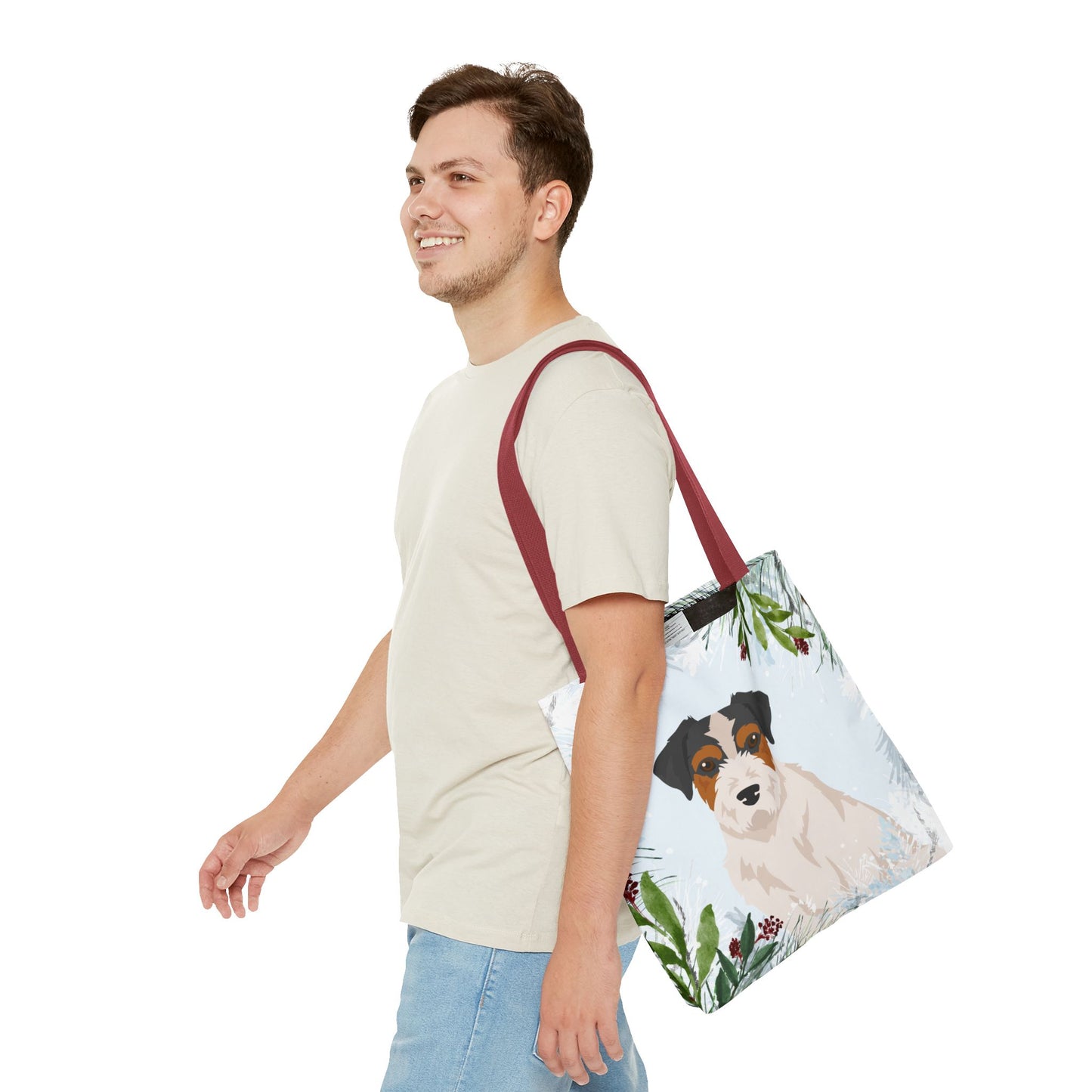 Jack Russell terrier Dog Christmas Holiday Tote Bag 16x16