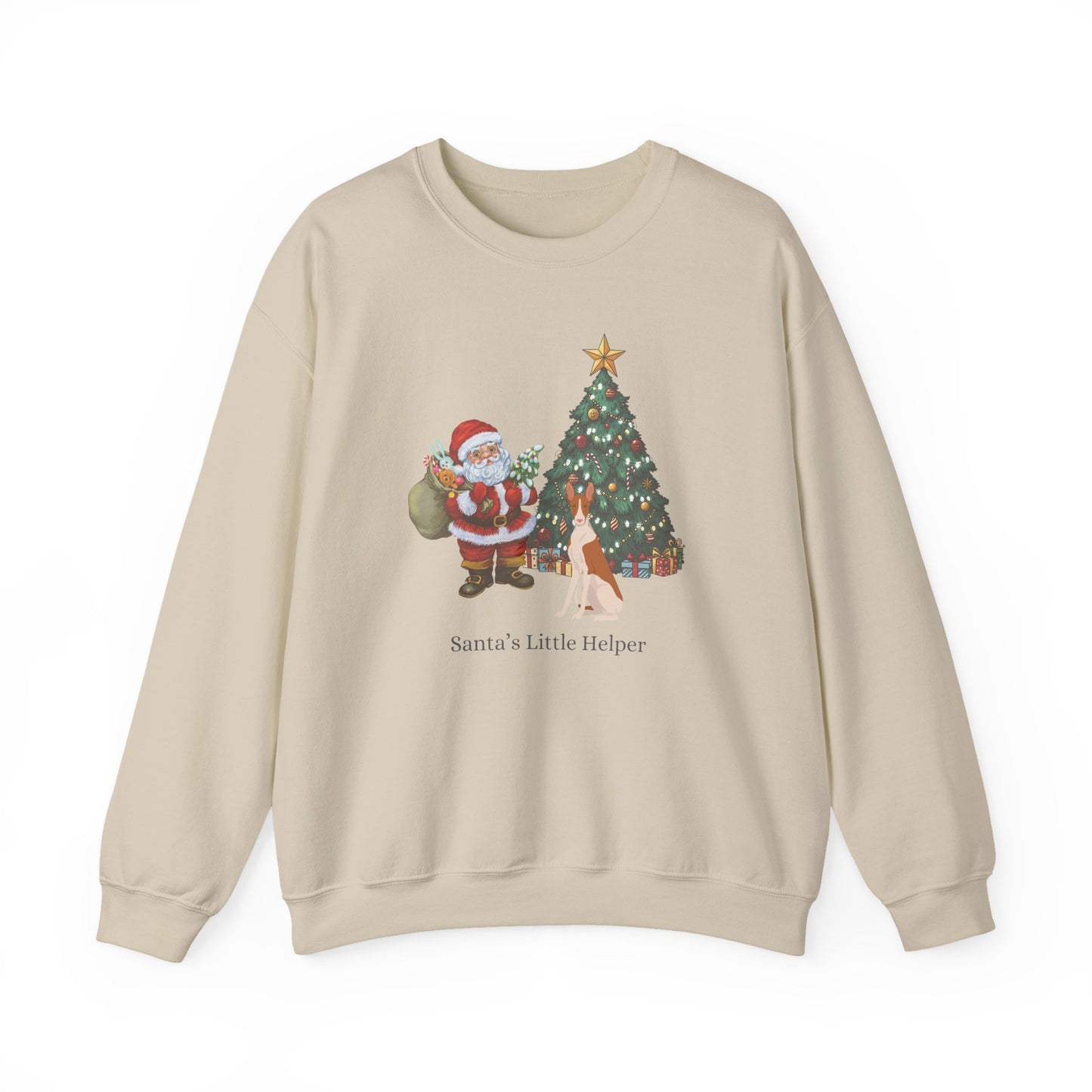 Ibizan Hound Dog Santa's Little Helper Unisex Heavy Blend Crewneck Sweatshirt